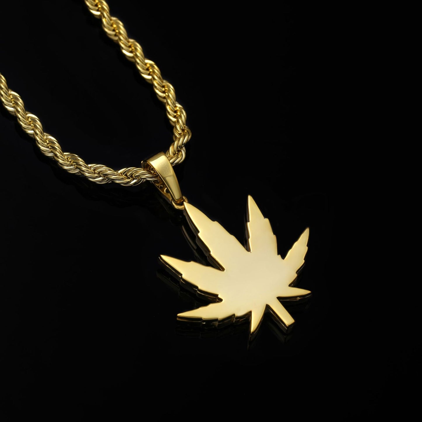 Iced Out Maple Leaf Pendant