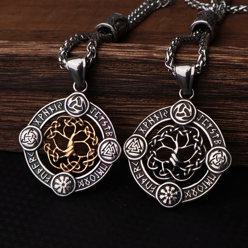 Valknut Norse Amulet Stainless Steel Pendant