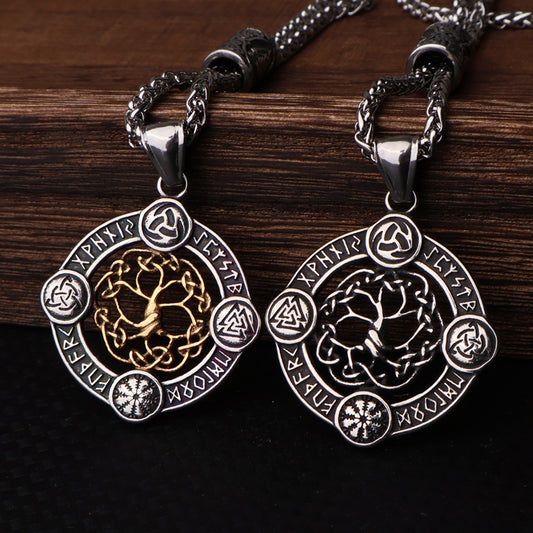 Valknut Norse Amulet Stainless Steel Pendant
