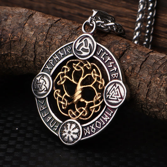 Valknut Norse Amulet Stainless Steel Pendant