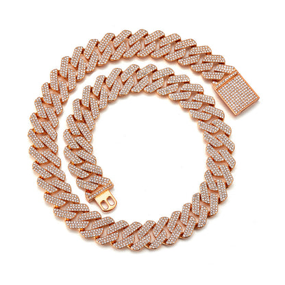 20mm Iced Out Miami Cuban Chain and Bracelet Set