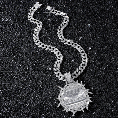Iced Crown of Thorns Last Supper Pendant