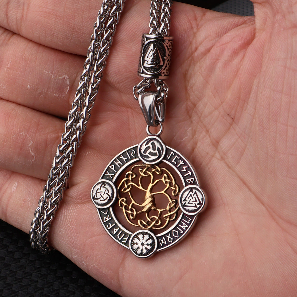 Valknut Norse Amulet Stainless Steel Pendant