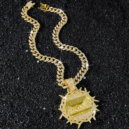 Iced Crown of Thorns Last Supper Pendant