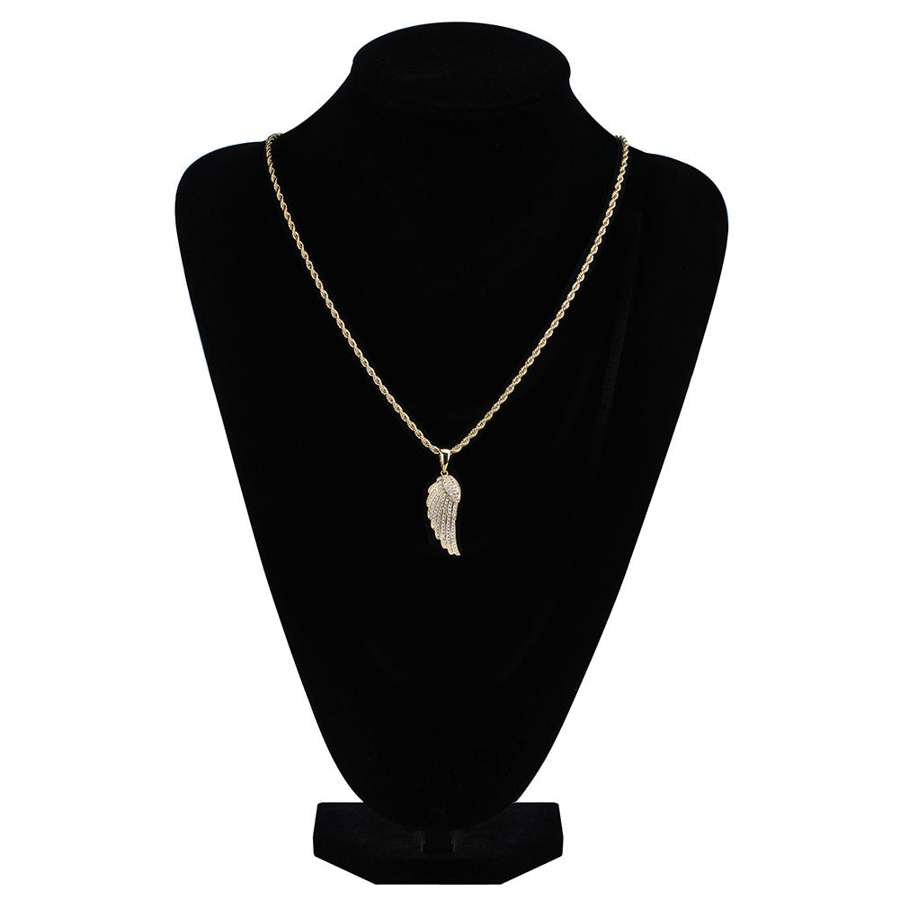 Iced Angle Wings Pendant
