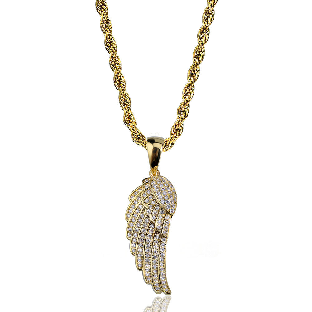 Iced Angle Wings Pendant