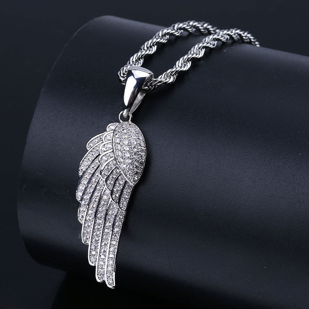 Iced Angle Wings Pendant