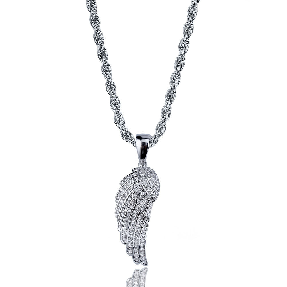 Iced Angle Wings Pendant