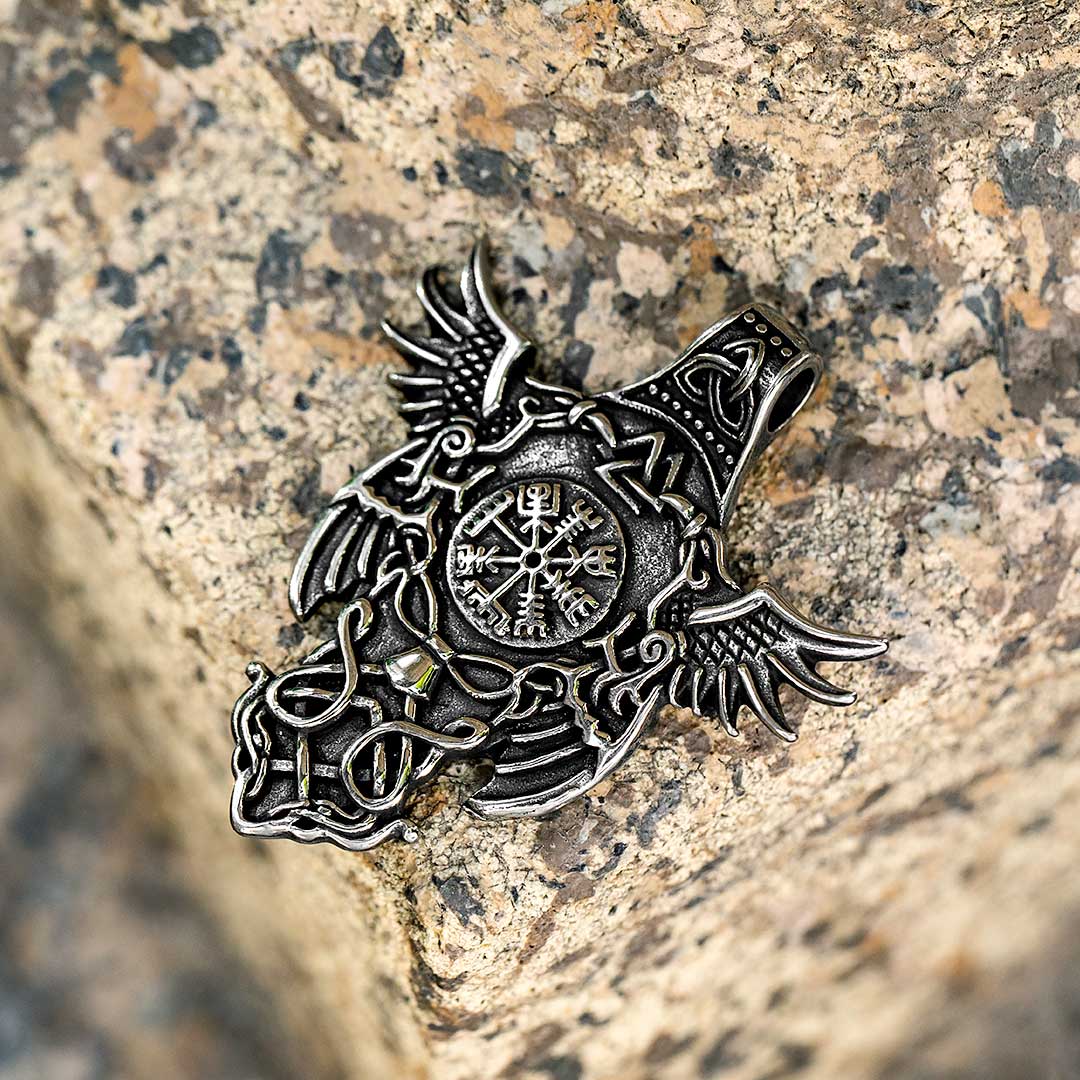 Vegvisir Celtic Eagle Stainless Steel Pendant
